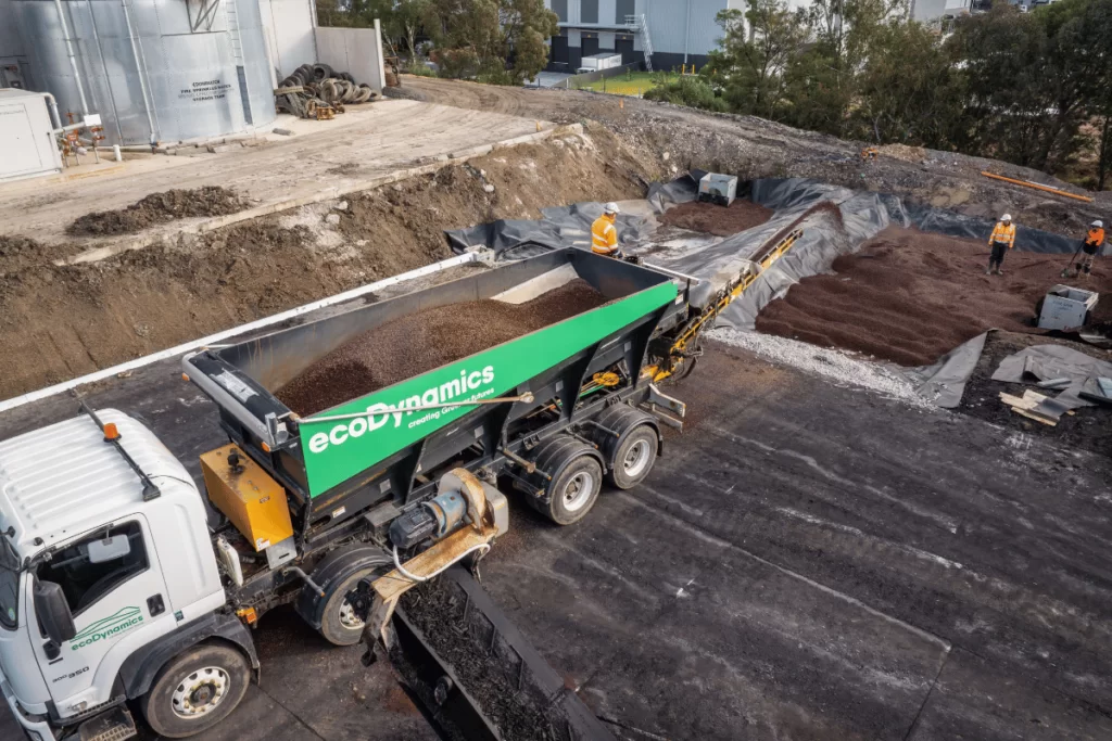 Aggregates sitting in a truck getting ready for installation