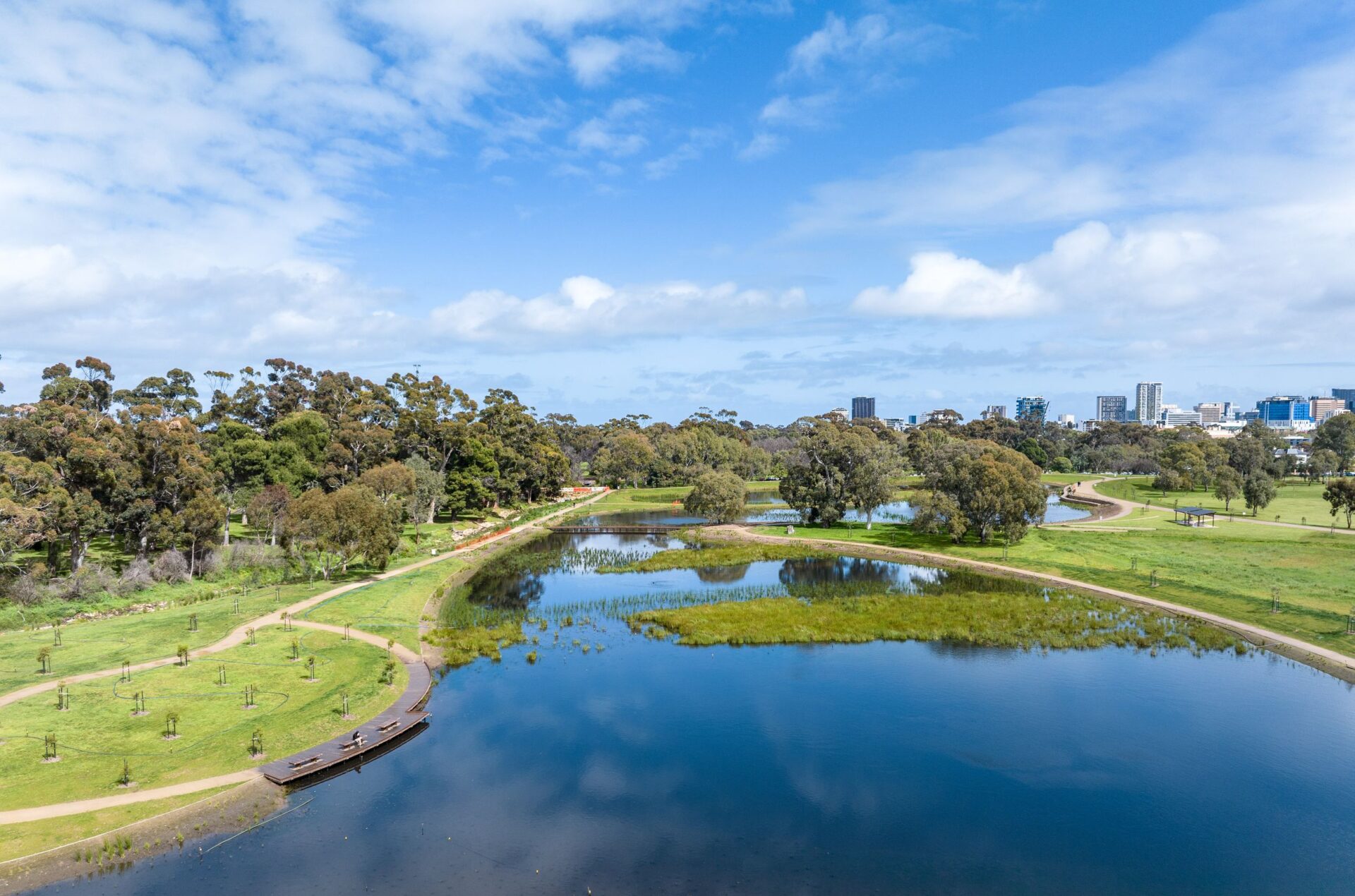 South Parklands Project landscaping by the river