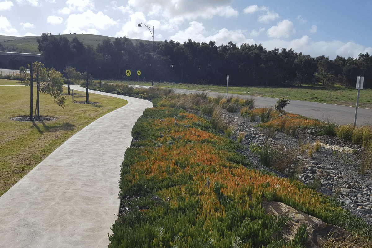 Landscaping project at the Fleurieu aquatic centre by ecoDynamics