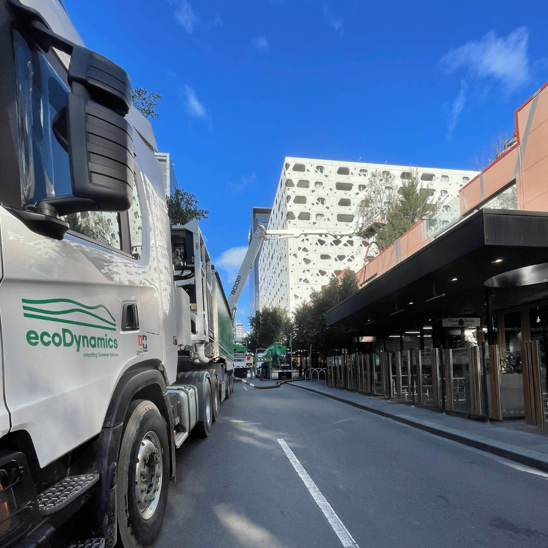 ecoDynamics truck waiting to do another successful landscaping job