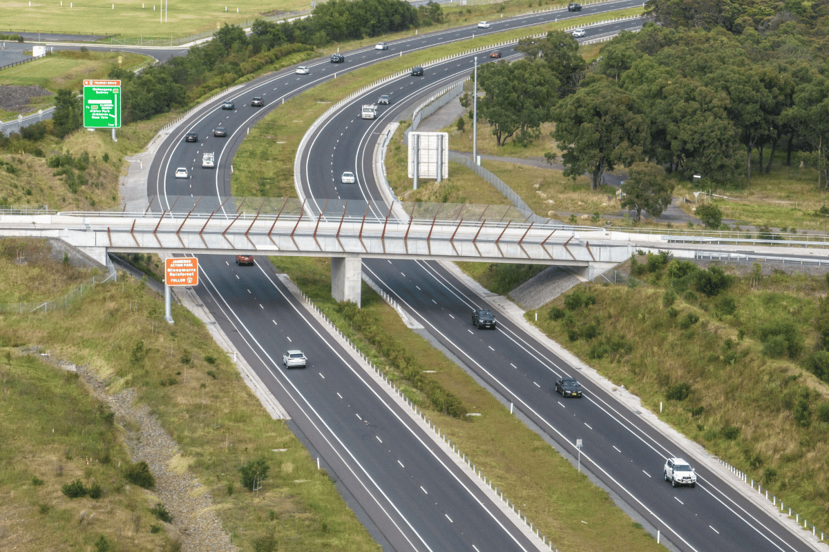Here's an overhead view of the Albion Park bypass