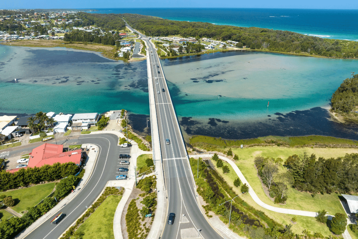 Another overhead view of the gorgeous Burrill Lake Bridge Project