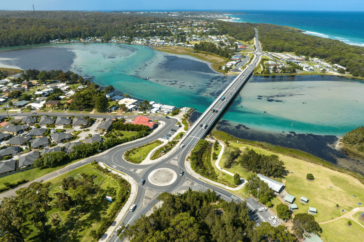 A gorgeous large scale landscaping project named the Burrill Lake Bridge Project