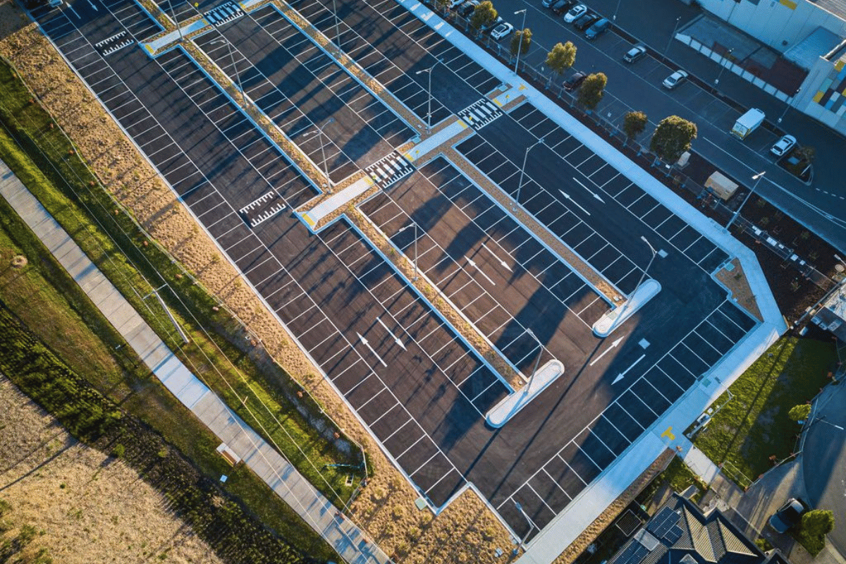 Cardinia Road Rail Project aerial view