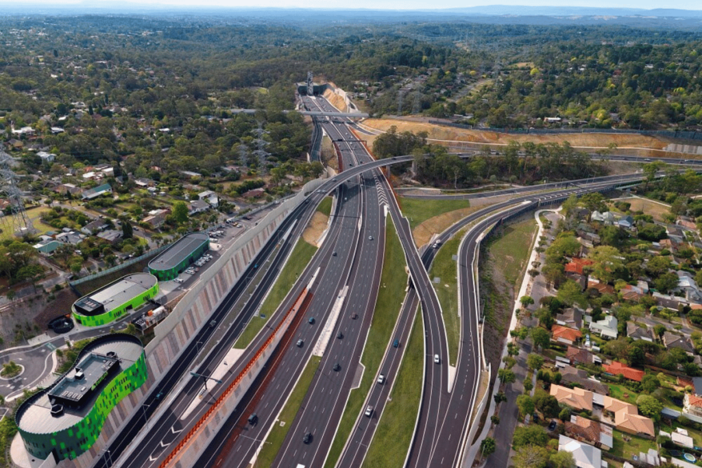 A road construction landscaping project that ecoDynamics created.